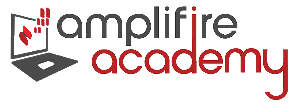 amp academy logo white background
